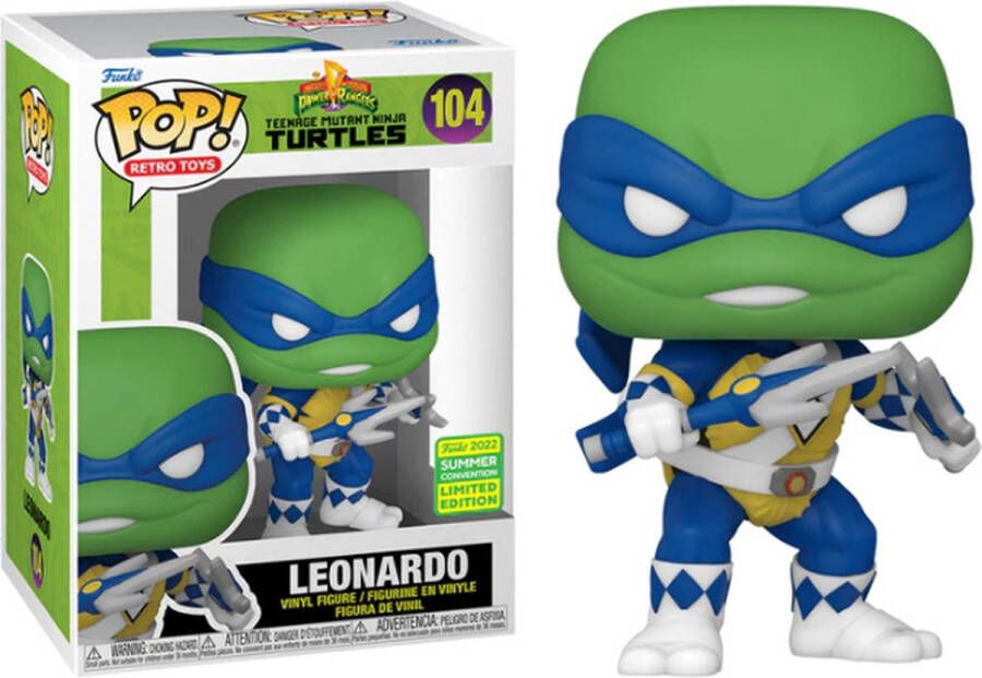 Funko Pop! TMNT x MMPR Leonardo 2022 San Diego Comic-Con Exclusive