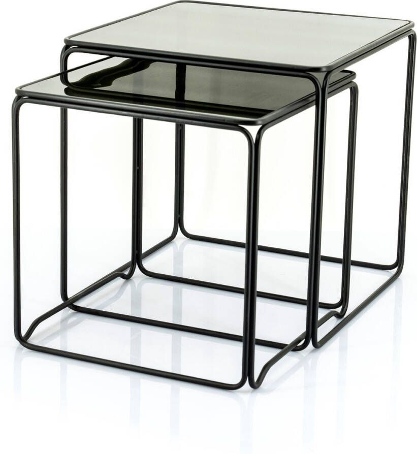 FURNILUX Bijzettafel Olit Medium (set van twee)45 x 45 x 43 cm