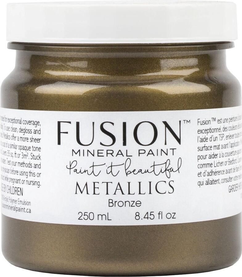 Fusion Metallic paint Meubelverf Brons Acrylverf Bronze 250 ml