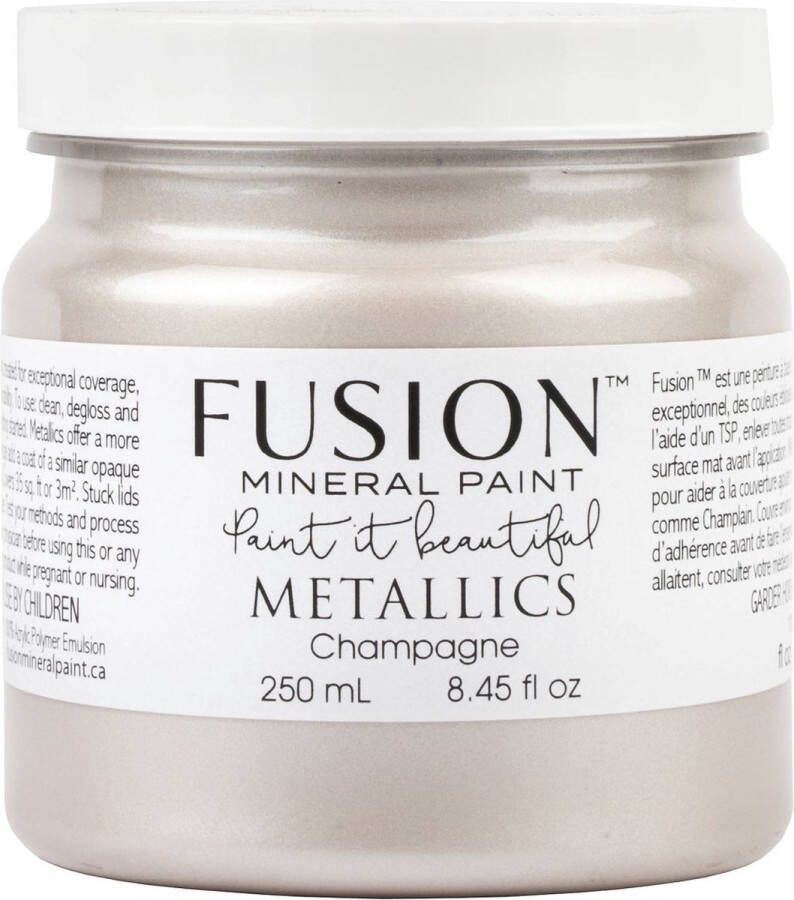 Fusion Metallic paint Meubelverf Champagne Acrylverf Champagne 250 ml