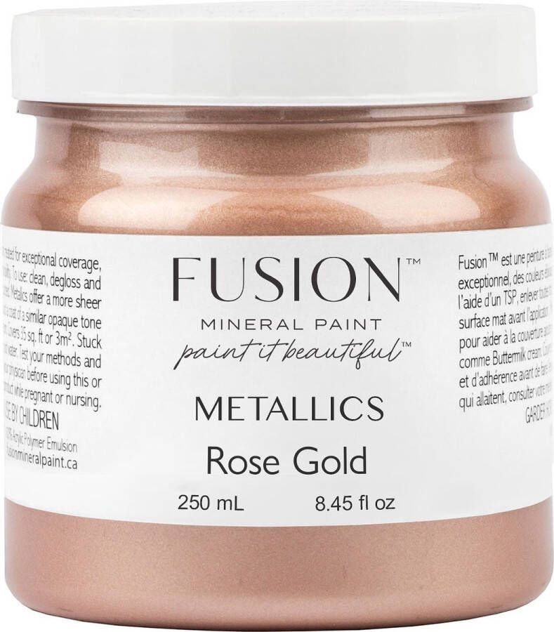 Fusion Metallic Paint Meubelverf Rose Gold Acrylverf Rose Gold 250 ml