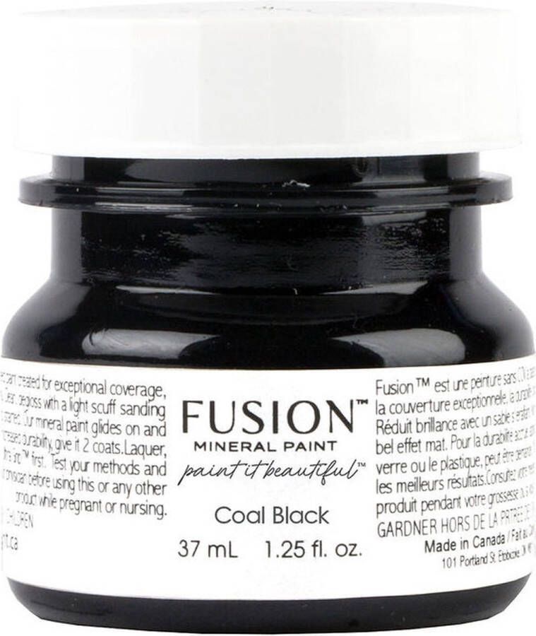 Fusion Mineral paint Meubelverf Zwart Acrylverf -Coal Black 37 ml