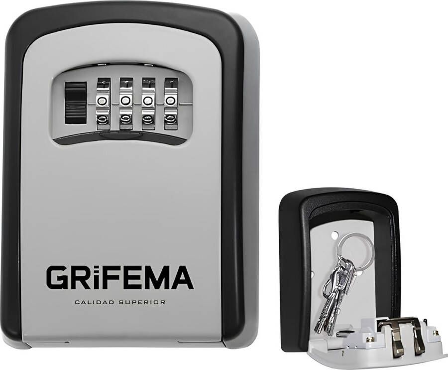 GA1003 Lock Box Sleutelkastjes Key Lock Box met 4-Cijferige Cijfercode Sleutelkluis Wandmontage Voor Huis Garage Waterdichte Gray