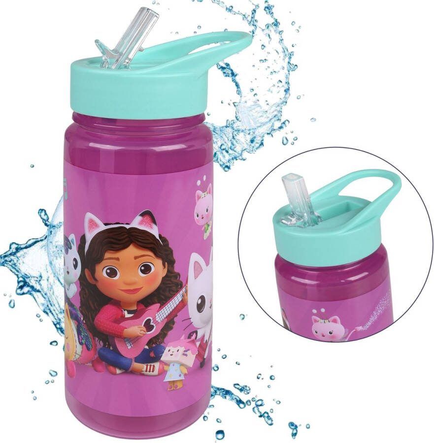 Gabby's Dollhouse Drinkfles met Tuit en Handvat Schoolbidon 500ml
