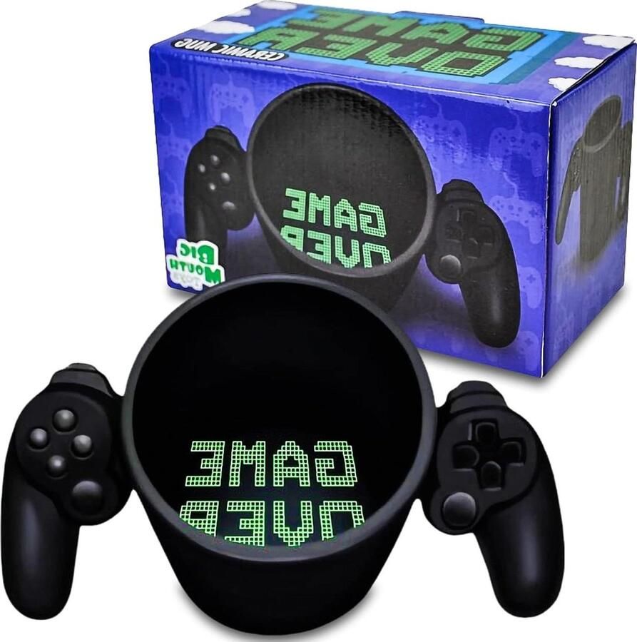 Game Controller Handle Mug Funny 3D Ceramic Mug for Coffee Tea and Milk Drinkers Decorative Gift Box Included