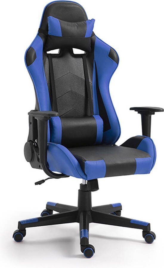 Gamingstoel Victor Blauw Kunstleer Hoogte 122 cm