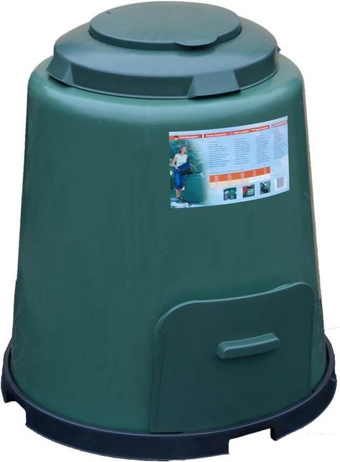 Garantia Compostbak Eco Groen | Compostvat 280 Liter met Bodem