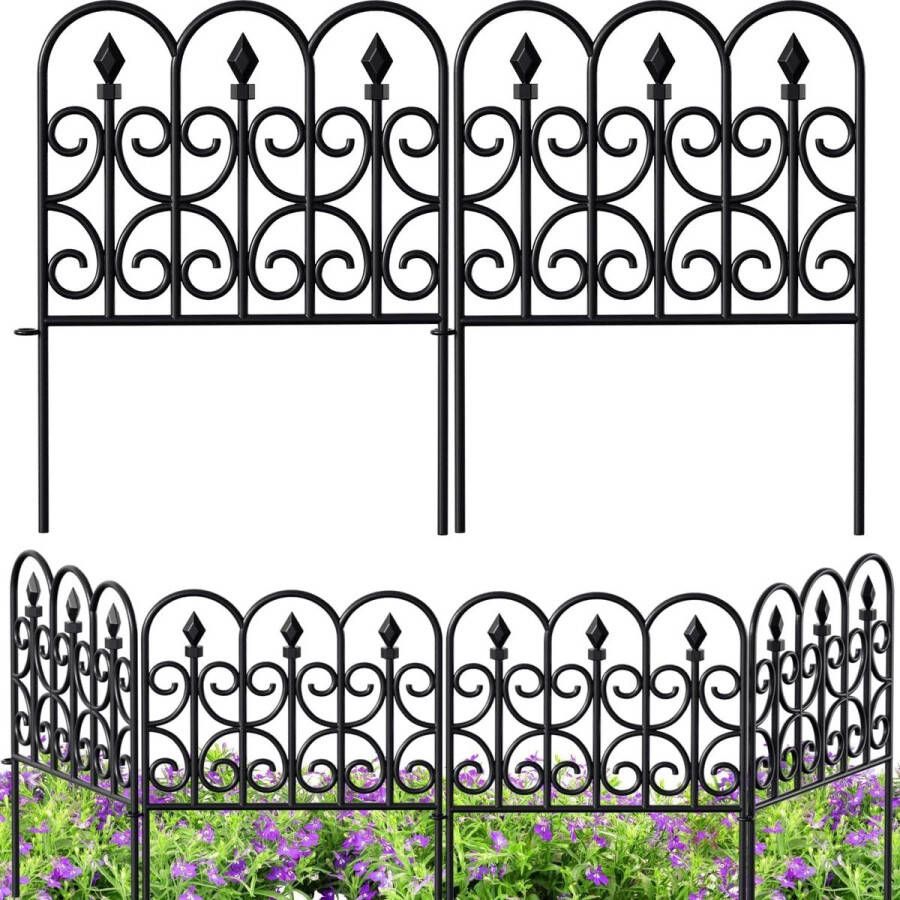 Garden Home DA1142 81 cm x 61 cm x 5 stuks tuinhek metalen hekpanelen tuinhek decoratief hek tuinhek klein metaal