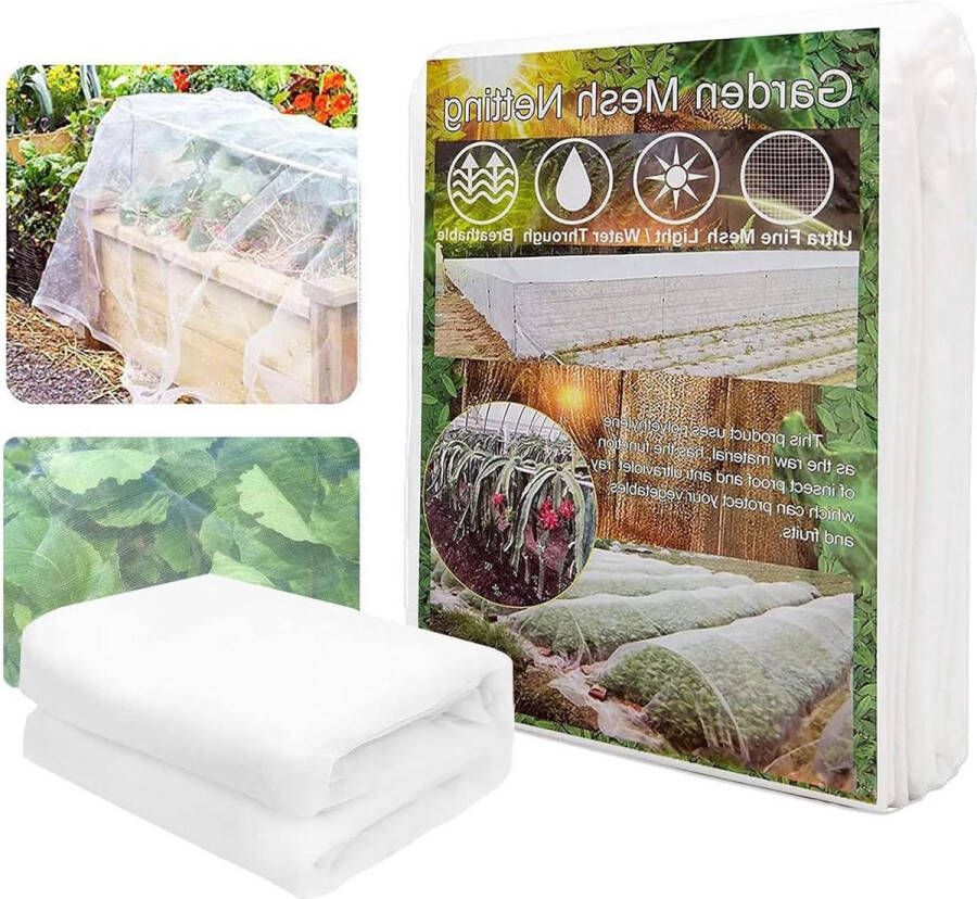Garden Netwerk Groenteteelt Bescherming Vogelbescherming Netwerk Plant Bescherming Netwerk Fijn -gemeten 3 x 6 m voor planten Voeten Bloemen Orchard 60 Mesh bird netting