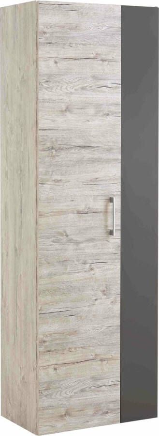 Garderobekast Georgia Lava Zandeiken Breedte 60 cm Hoogte 186 cm Diepte 38.1 cm Met planken Met openslaande deuren