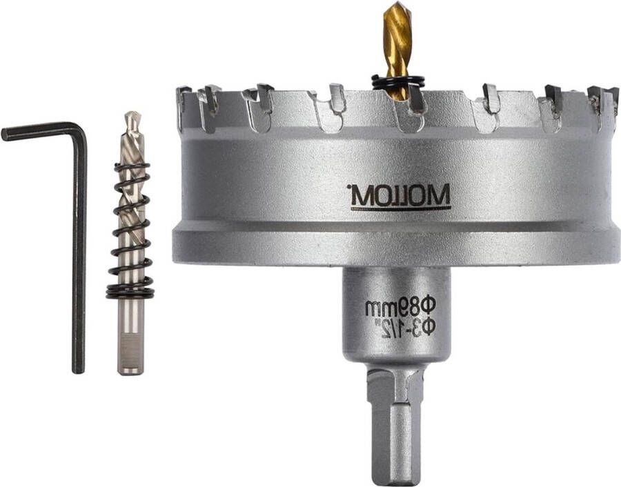 Gatenzaag voor zwaar werk Carbide Hole Cutter snijdt Roestvrij staal 89 mm