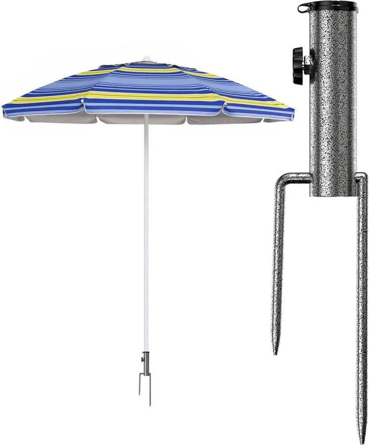 Gazondoorn parasolvoet parasolhouder parasolstandaard met grondpen voor parasol tuinscherm visparaplu