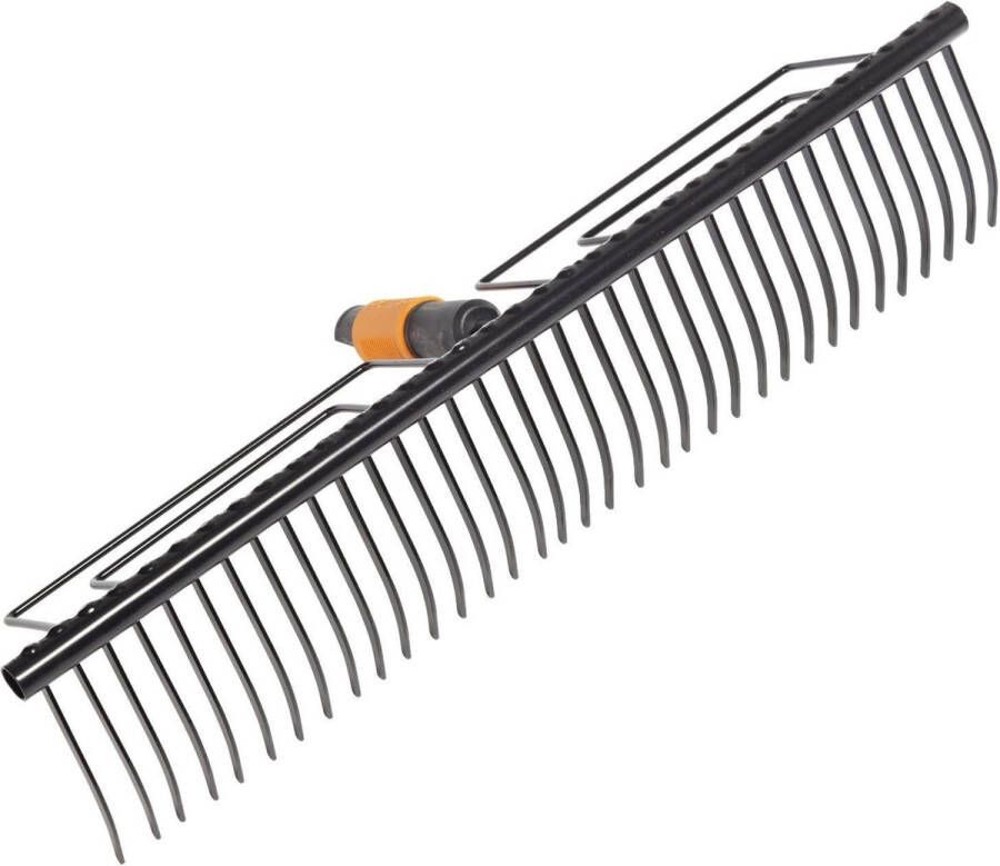 Gazonhark gereedschapskop met 35 tanden breedte 57 cm gehard staal zwart QuikFit 1000656 combisystem lawn rake