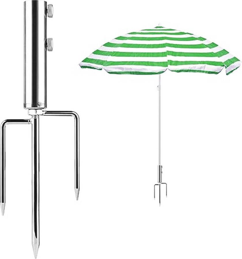 Gazonhoorn voor parasol grondpen parasolhouder spies verstelbaar winddicht stabiel parasolstandaard voor vissen strand camping gazon