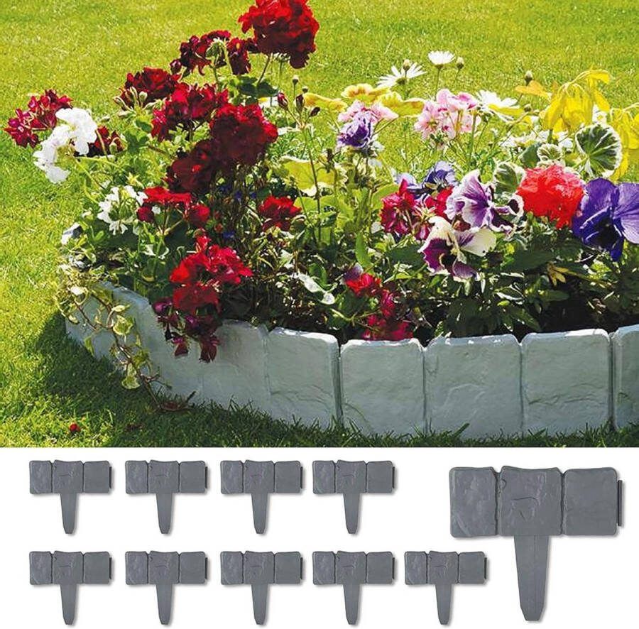 Gazonrand bedrand maaikant palissade grond spike bed tuin 10M 40 stuks gazonafscheiding
