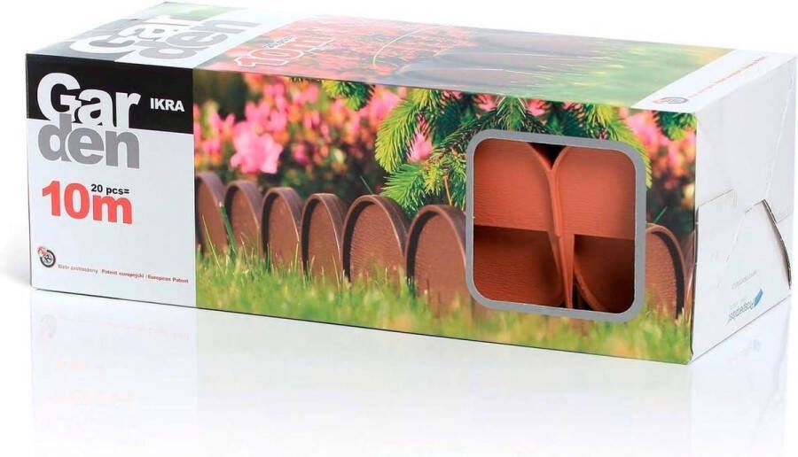Gazonrand bloembedrand palissade 10 m bruin decoratieve hekafscheiding