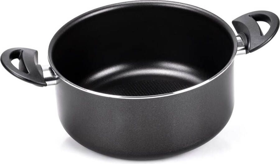 Gea steelpan met 2 handgrepen 24 cm aluminium 100% gerecycled voor elke kookplaat inclusief inductie Made in Italy