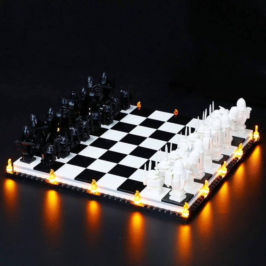 GEAMENT verlichtingsset compatibel met LEGO Harry Potter Zweinstein toverschaken (Hogwarts Wizard s Chess) verlichting kit voor 76392 (LEGO set niet inbegrepen)