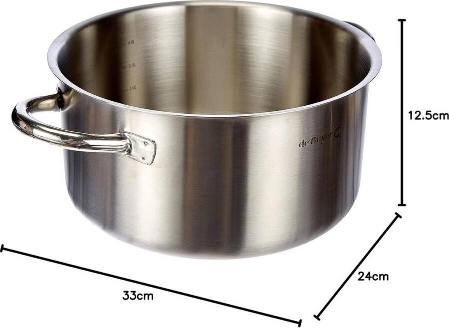 Geborsteld Kookpan Prim Appety Ø 24cm RVS Kookgerei Kookpannen