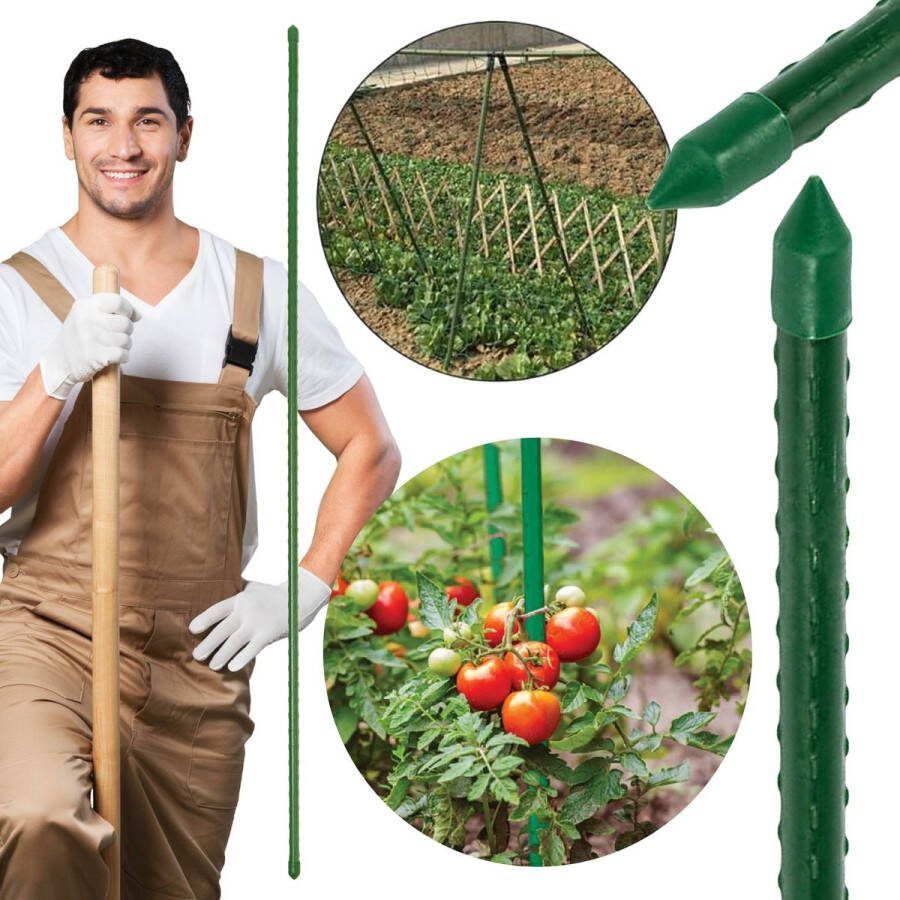 Gecoate Plantenstok Tomatensteun 11mm 150 cm 1 stuk