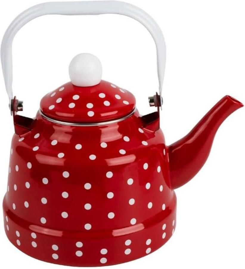 Geëmailleerde vintage emaille ketel theepot koffiepot theeketel met hittebestendige handgreep 1.1L