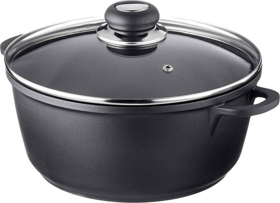 Gegoten aluminium braadpan Delta zwart 24 cm koken keuken