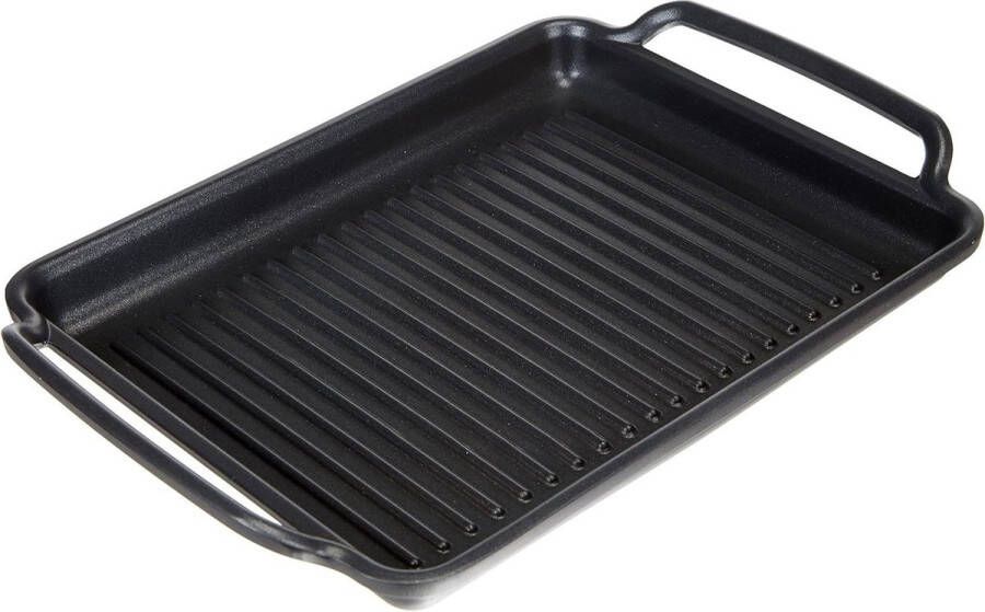 Gegoten aluminium niet-stick geribbelde kookplaat 40 cm zwart grillplaat inductie