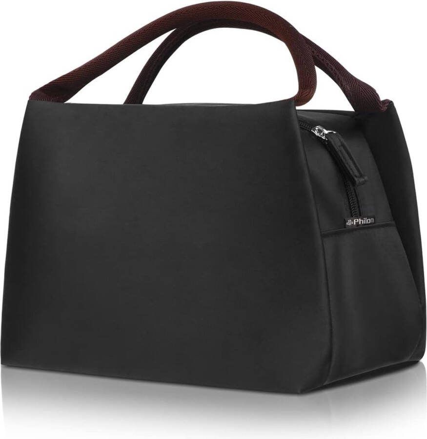 Geïsoleerde Lunchtas Waterbestendige Scheurvast Oxford Doek Koeltasje met Rits Lunch Tasje Lunchzakjes Koeltassen Koeltas met Geschikte Maat voor Mannen Vrouwen Volwassenen Picknick en Werk
