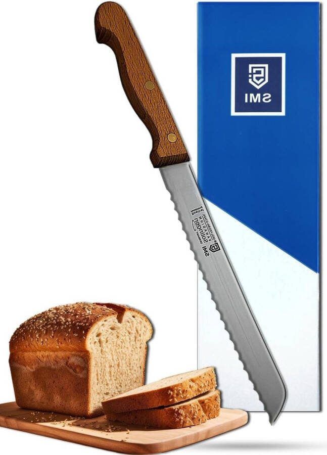 Gekarteld Broodmes Ontbijtmes Houten Handvat Made in Germany
