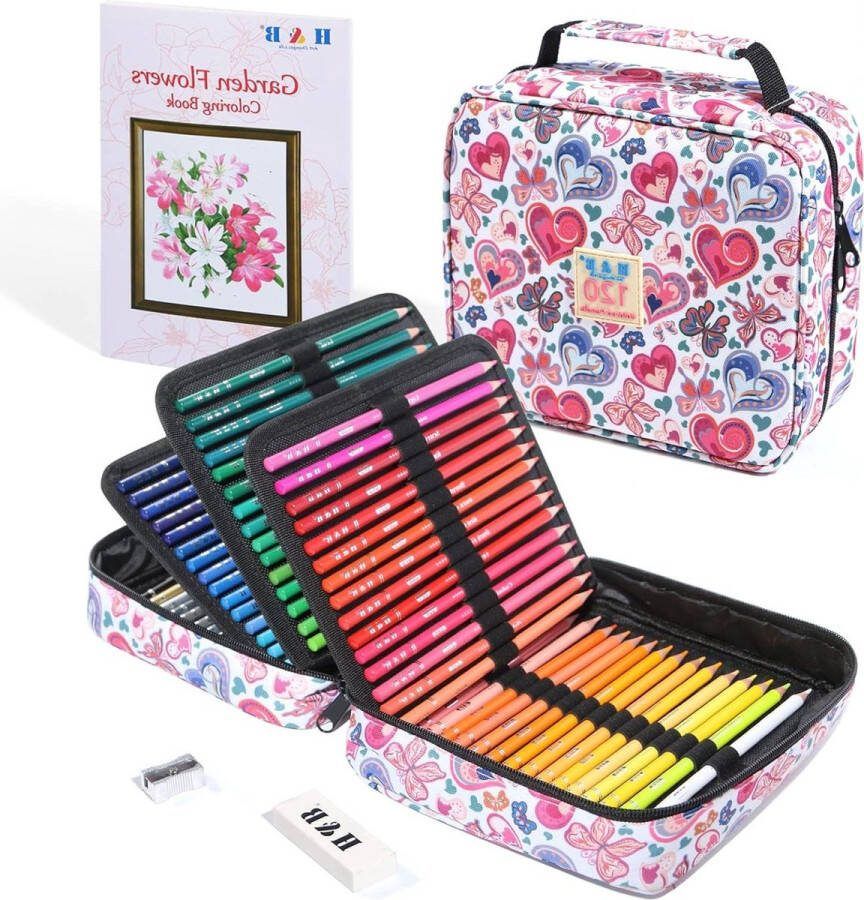Gekleurde Potlood Set Art Supplies Tekening Kit voor Volwassen Kleurplaten 120 stuks Tekendoos