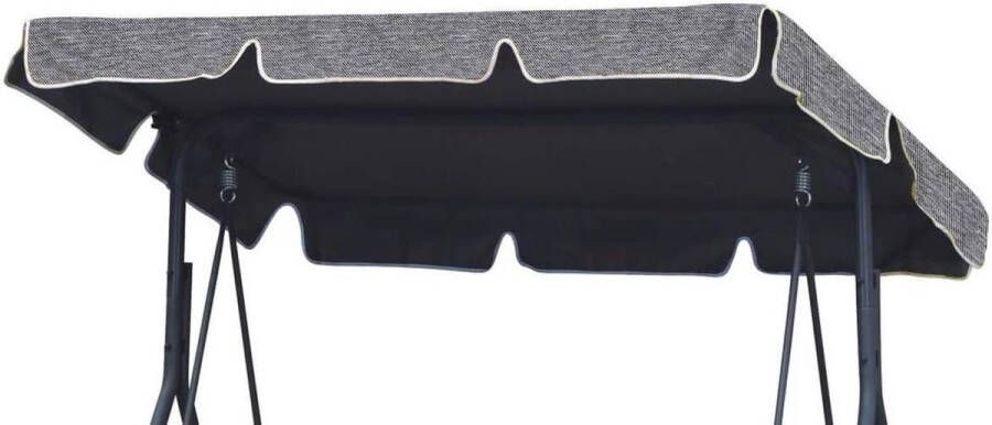 Gekleurde vervangende overkapping voor Schommel Patio Hangmat Top Tuin Buiten Universeel 200 x 120 cm vlas [101]