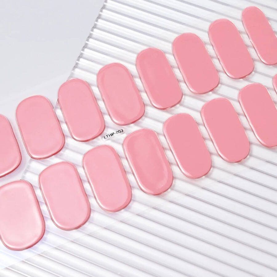 Gel Nagel Stickers UV Stickers Gel Nagels Zelfklevende Nagels Gel Nagel Wraps Voorgehard Roze