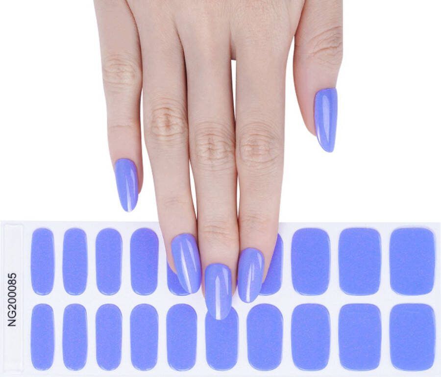Gel Nail Wraps – Gel Nagel Wraps – Gel Nail Stickers – Gel Nagel Folie UV lamp – Blue Pink Shimmer
