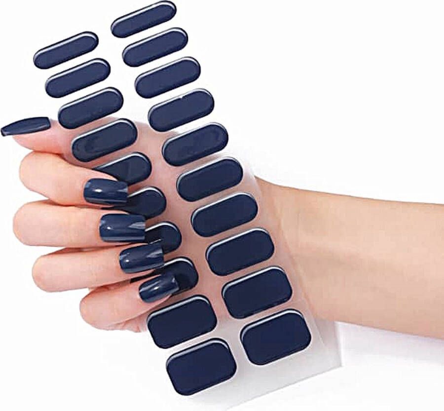 Gel Nail Wraps – Gel Nagel Wraps – Gel Nail Stickers – Gel Nagel Folie UV lamp – Dark Blue