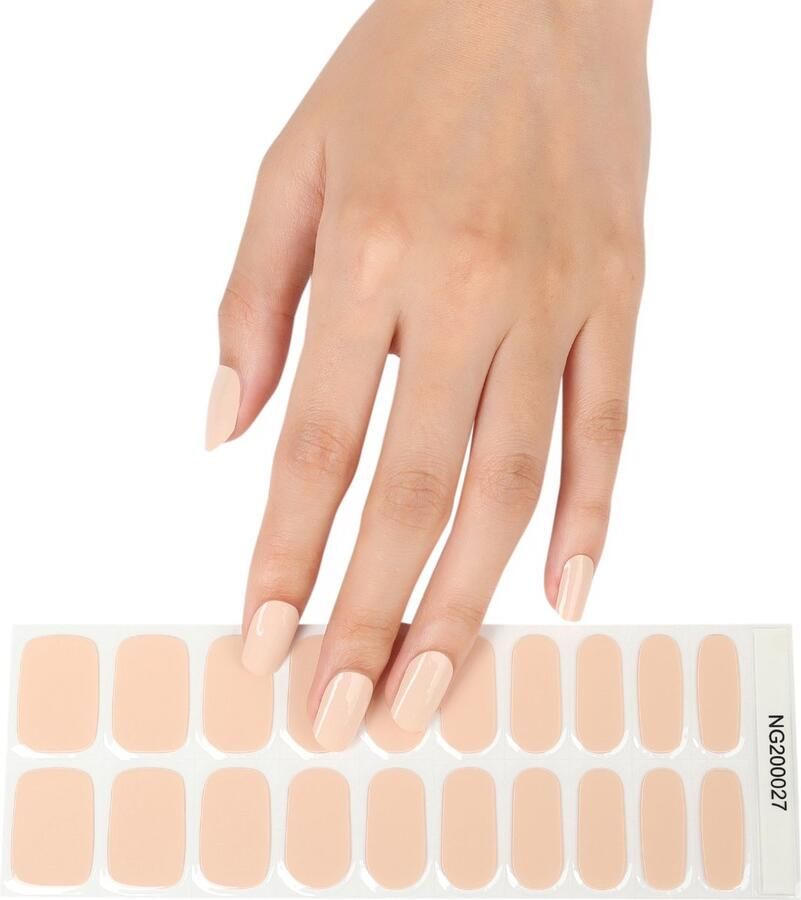 Gel Nail Wraps – Gel Nagel Wraps – Gel Nail Stickers – Gel Nagel Folie UV lamp Nude