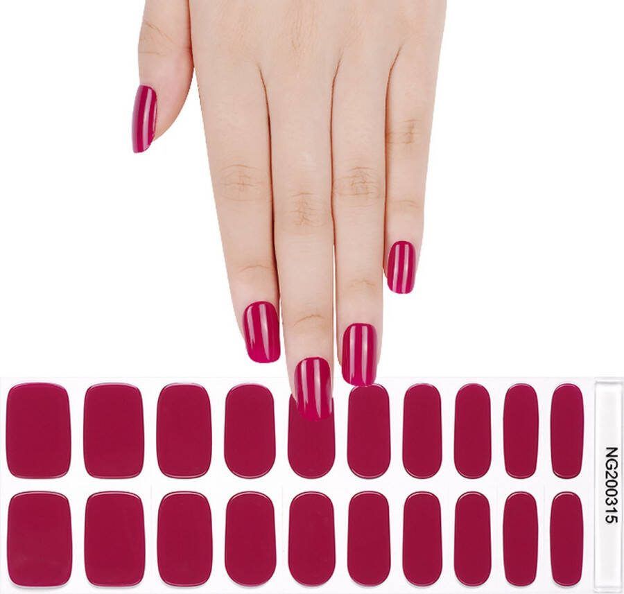 Gel Nail Wraps – Gel Nagel Wraps – Gel Nail Stickers – Gel Nagel Folie UV lamp – Red Wine