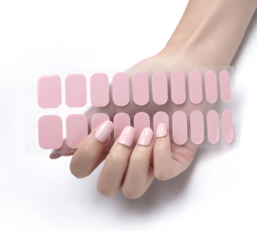 Gel Nail Wraps – Gel Nagel Wraps – Gel Nail Stickers – Gel Nagel Folie UV lamp – Soft Pink