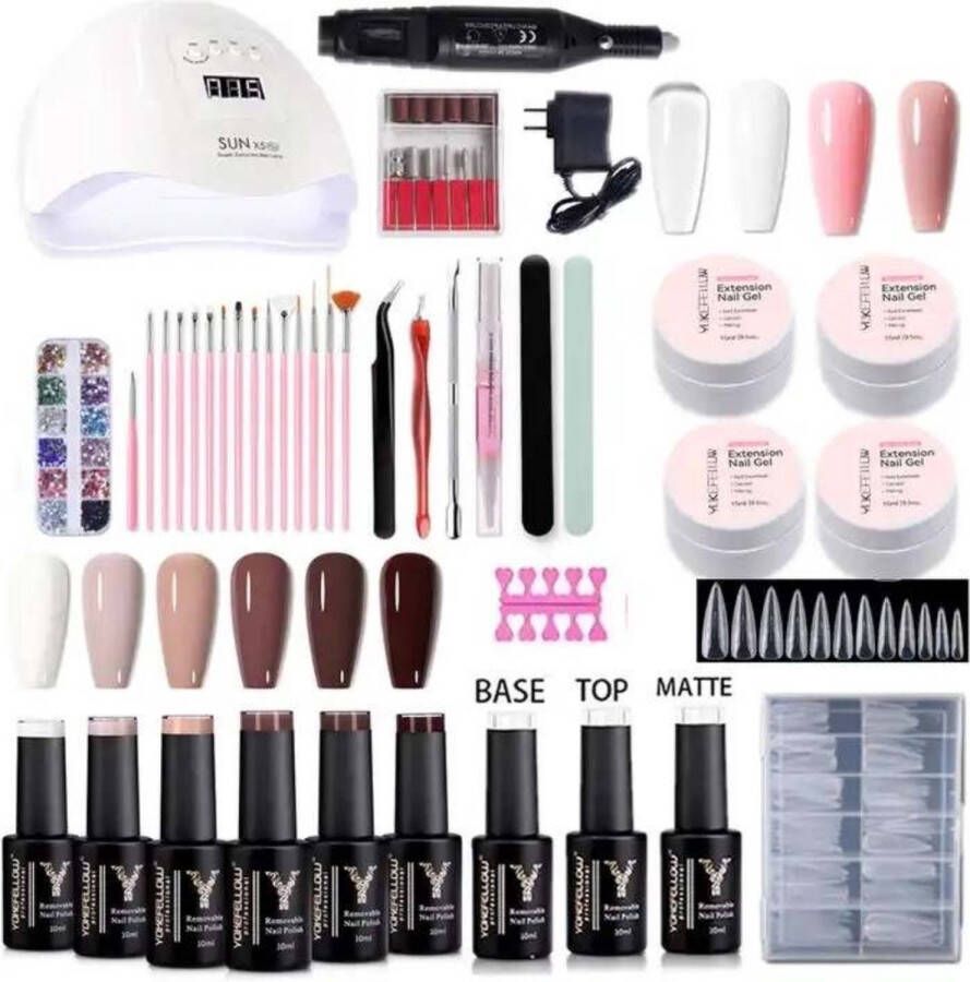 Gellak Starterspakket Gellak Nagelset- Gellak- Uv Led lamp Nail art Manicure set