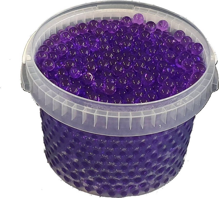 Gelparels waterparels per 3 liter verpakt in emmer paars voor de mooiste creaties