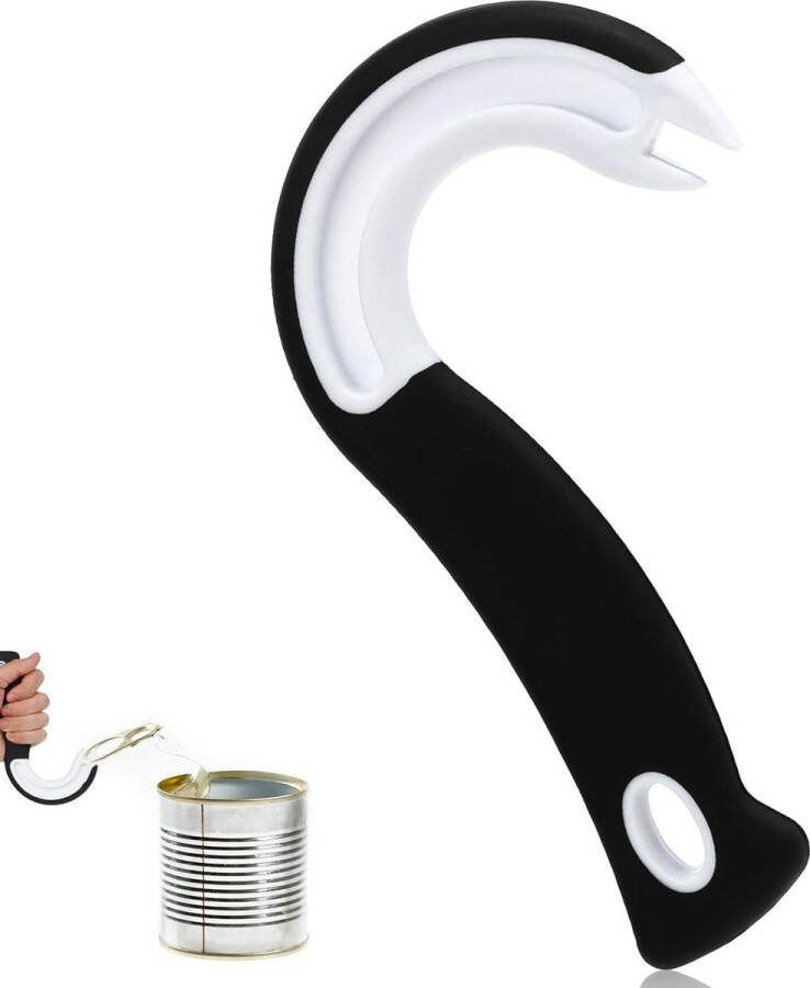 Gemakkelijk open ring pull blikopener draagbare haak blikopener pop-top blikje voedselopener J-vormige keukenhulp flessenopener senioren kinderen zwakke handen Blikopener