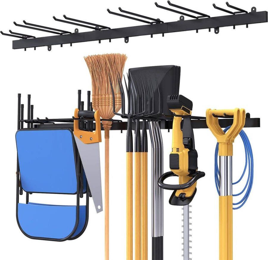 Gemonteerd gereedschapsopbergrek 46 inch metalen wandmontage gereedschap thuis garage opslagsysteem stalen versnellinghanger voor tuin garage elektrisch gereedschap gereedschapskisten Gereedschapswand
