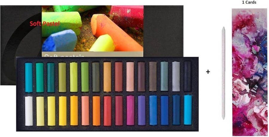 General Selection Soft Pastel Set 30 Half Pastel Mengsel en Kaart Pastel Tekenset