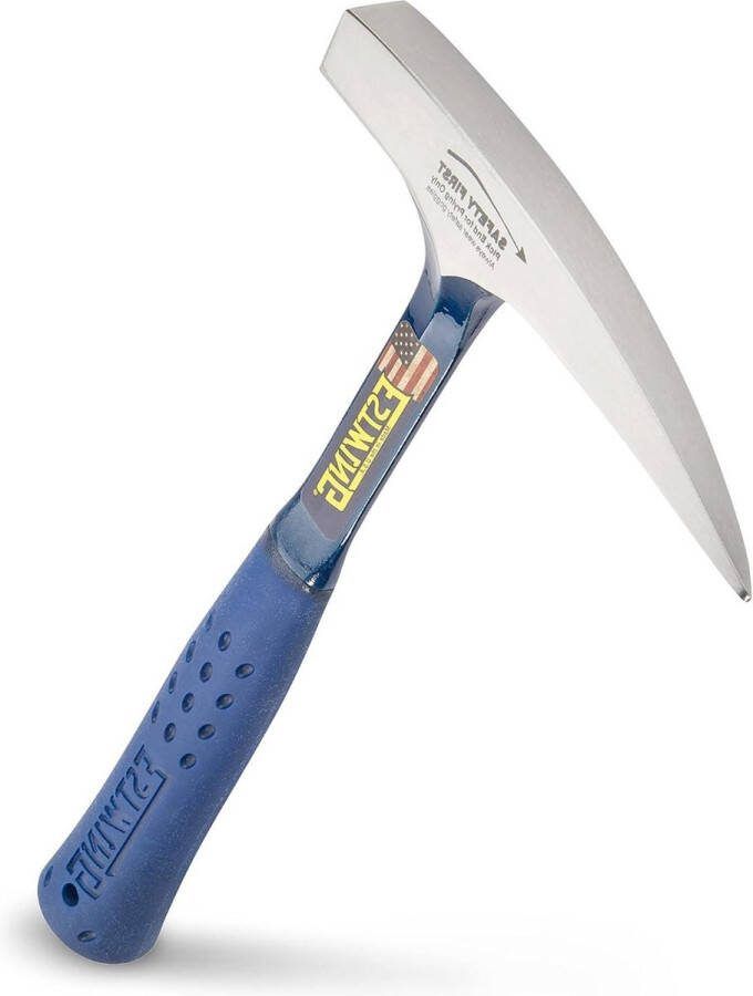 Geologische Hamer 14 Ounce met Puntige Tip & Shock Reduction Grip Blauw E3-14P