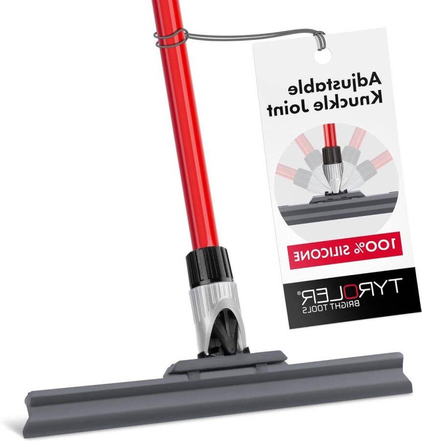 Gepatenteerde Vloerwisser 30 Cm Massieve 100% Siliconen Lange Handgreep 140 Cm Verstelbare Knokkelvoeg Voor Wassen Drogen Badkamer