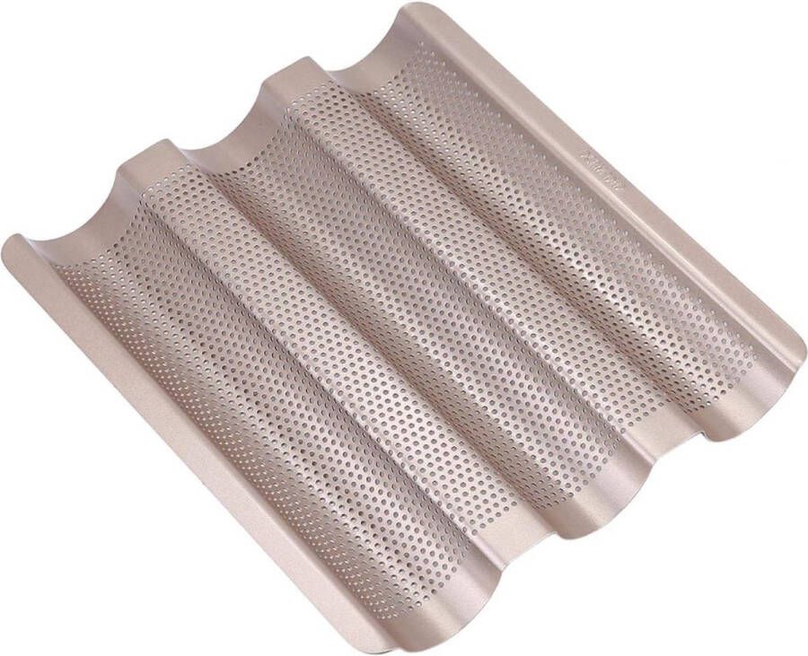 Geperforeerde Bakplaat Anti-aanbak Brood Bakvorm 3 Wave Broden Oven Broodrooster Pan Franse Stok Brood Bakvormen Pan