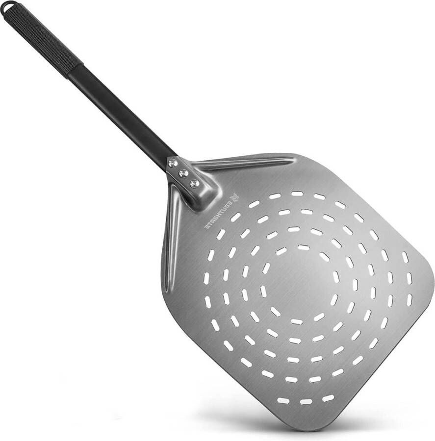 Geperforeerde Pizza Schop 12 inch Hard Geanodiseerd Aluminium Groot Oppervlak Afneembare Anti-verbrandingshandgreep Pizza Paddle Pizzaschep