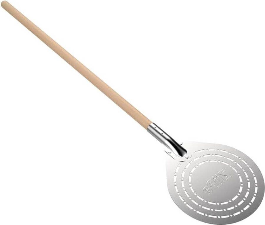 Geperforeerde pizzaschep Licht en robuust Eenvoudig te hanteren Hoge kwaliteit Staal 80 x 20 cm