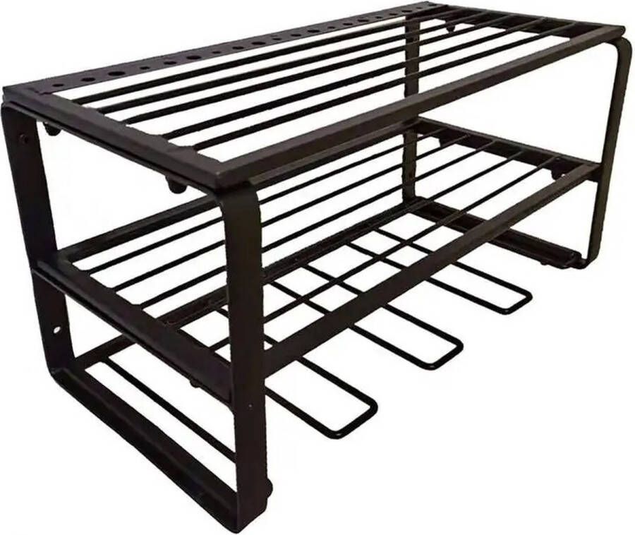 Gereedschapshouder Gereedschaphouder Gereedschap organizer Wandrek Industrieel Opbergsysteem Gereedschapsbord dubbele plank Robuust en Compact design