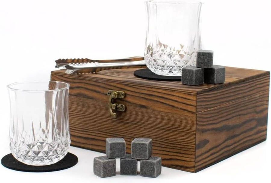 Geschenkdoos met whiskyglazen Scotch proeverij set Whisky stones en coaster kit Alcohol cadeauset Spirit glazen Whisky cadeaubox Een ideaal geschenk