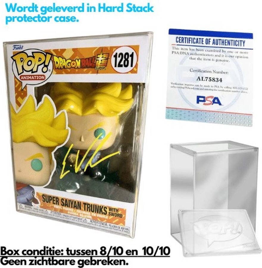 Gesigneerde Funko Pop! Dragon Ball Super: Super Saiyan Trunks #1281 SIGNED by Eric Vale (PSA Certified)